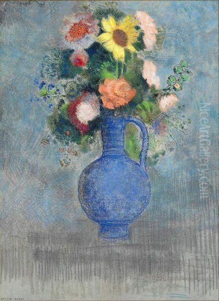 Fleurs Oil Painting by Odilon Redon