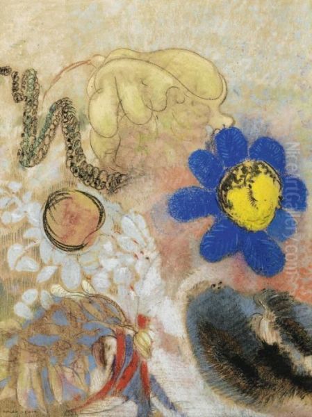 Flore Sous Marine Oil Painting by Odilon Redon