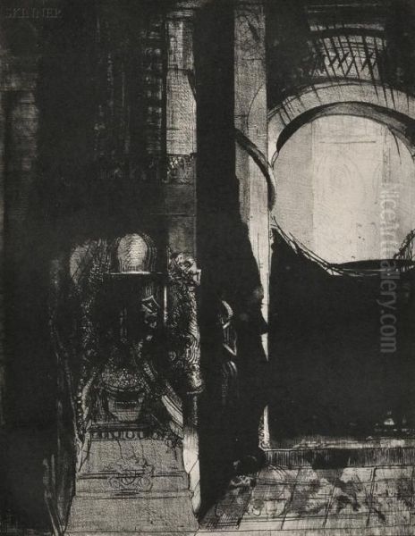 Et Partout Ce Sont Des Colonnes De Basalte... 
Lalumiare Tombe Des Voa>tes Oil Painting by Odilon Redon