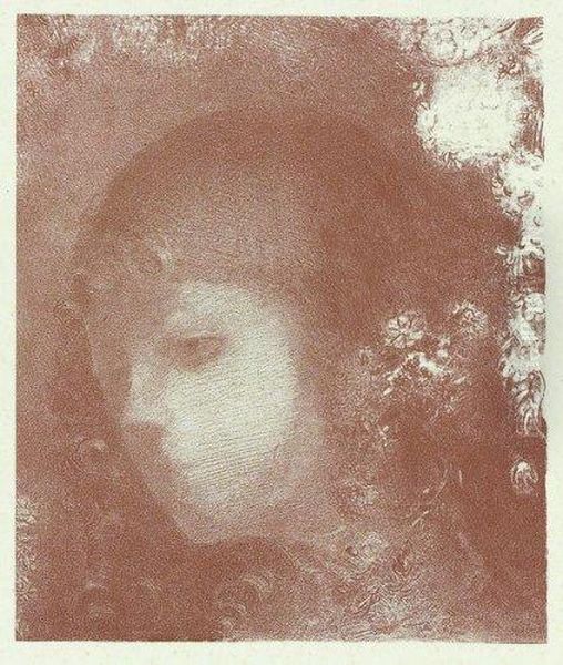 Tete D'enfant Avec Fleurs Oil Painting by Odilon Redon