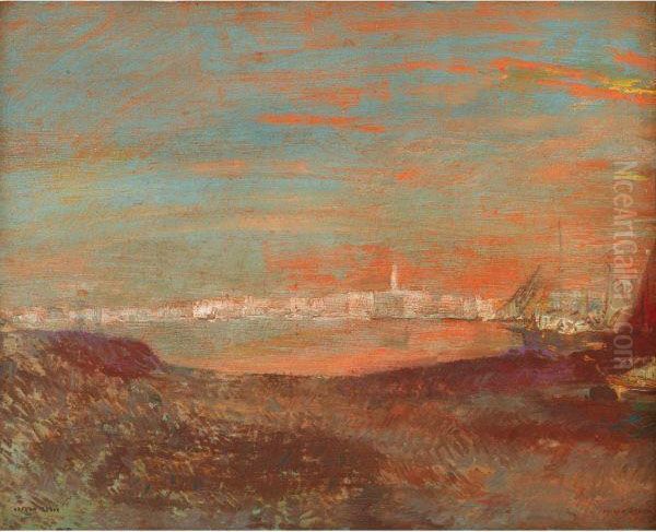 Paysage Italien Oil Painting by Odilon Redon