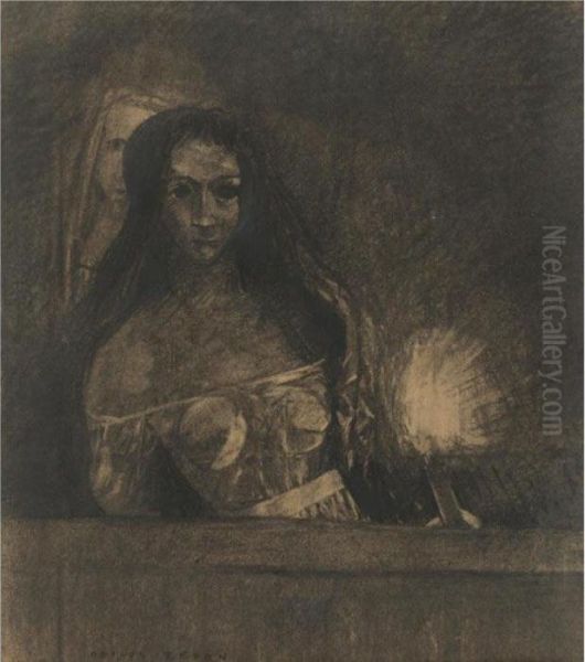 Le Flambeau Oil Painting by Odilon Redon