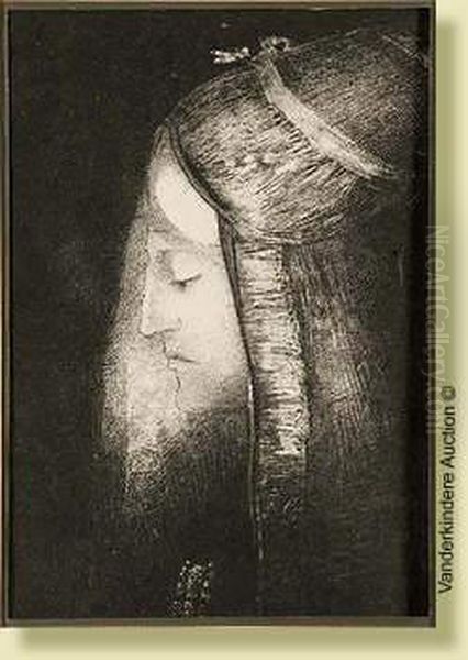 profil De Lumiere Oil Painting by Odilon Redon