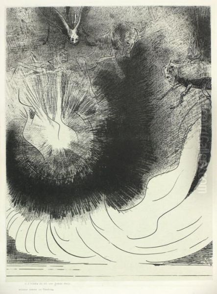 Et Il Tomba Du Ciel Une Grande Etoile Ardente Oil Painting by Odilon Redon