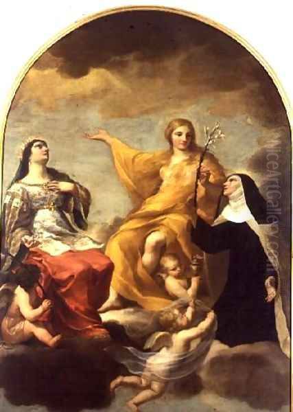 The Three Marys 1633 Oil Painting by Andrea Sacchi