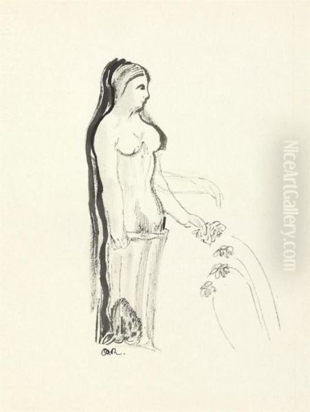 Le Mystere De La Fleur Oil Painting by Odilon Redon