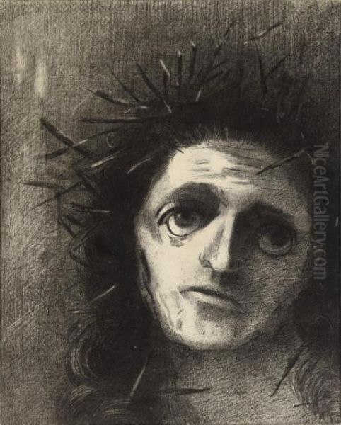 Christ (mellerio 71) Oil Painting by Odilon Redon