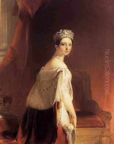 Queen Victoria 1838 Oil Painting by Thomas Sully