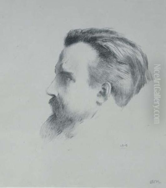 Portrait Of Maurice Denis (mellerio 193) Oil Painting by Odilon Redon