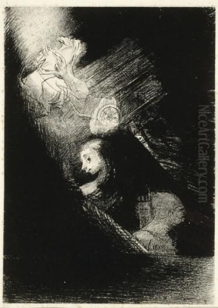 La Tentation De St. Antoine Oil Painting by Odilon Redon