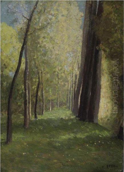 Allee D'arbres Oil Painting by Odilon Redon