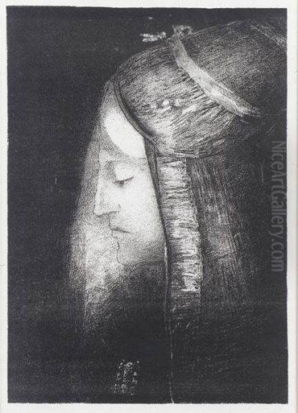 Profil De Lumiere Oil Painting by Odilon Redon