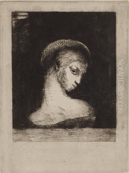 St Therese Ou Le Livre (mellerio 24) Oil Painting by Odilon Redon