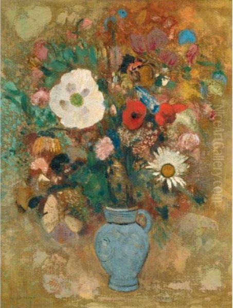 Bouquet De Fleurs Oil Painting by Odilon Redon