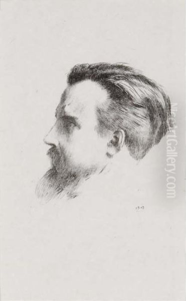 Portrait Of Maurice Denis Oil Painting by Odilon Redon