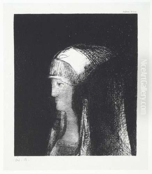 Druidesse Oil Painting by Odilon Redon