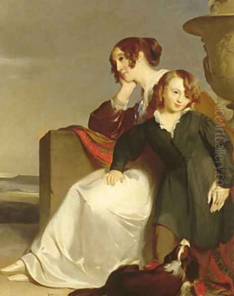 Mother and Son Oil Painting by Thomas Sully