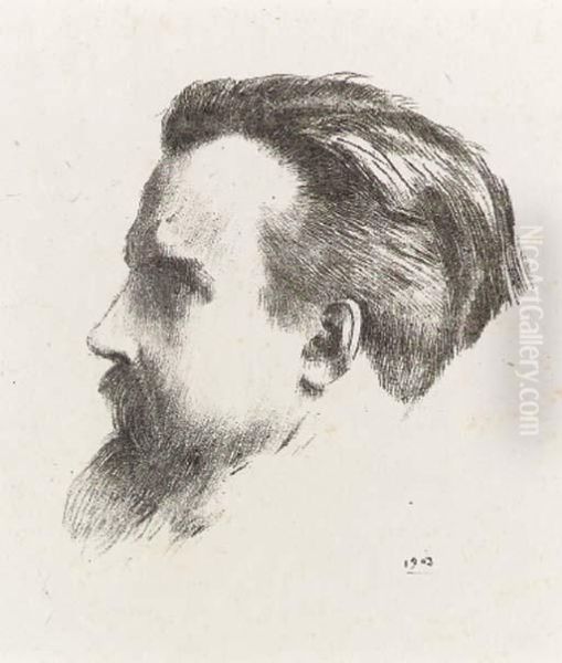 Maurice Denis; And Ricardo Vines Oil Painting by Odilon Redon