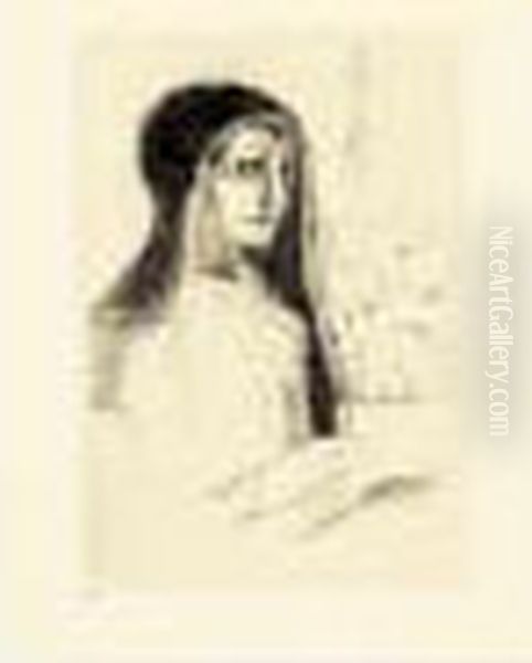 Sainte Therese Ou Le Livre Oil Painting by Odilon Redon