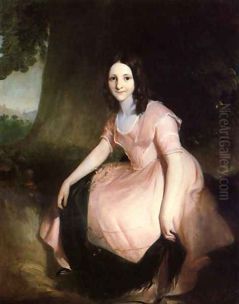 Girl in Pink Oil Painting by Thomas Sully