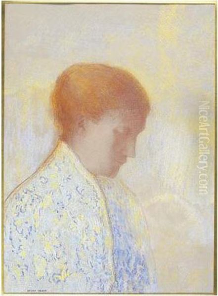 Camille (la Femme De L'artiste) Oil Painting by Odilon Redon