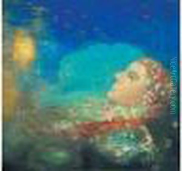 Ophelie Oil Painting by Odilon Redon