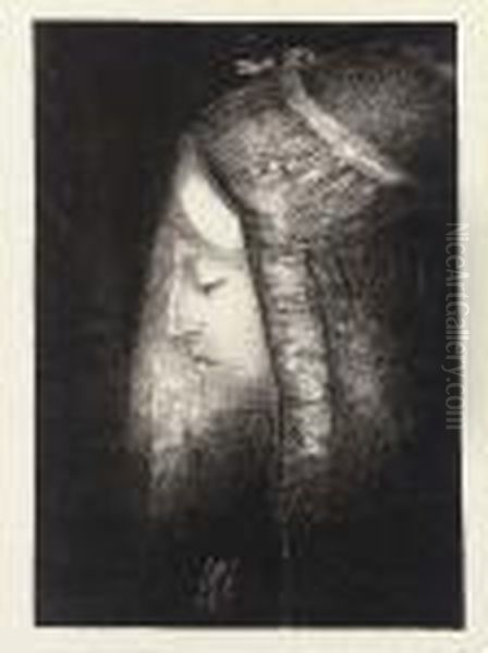 Profil De Lumiere Oil Painting by Odilon Redon