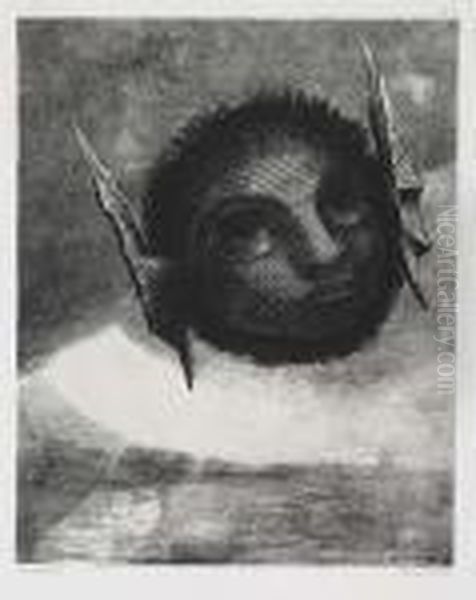 Gnome Oil Painting by Odilon Redon