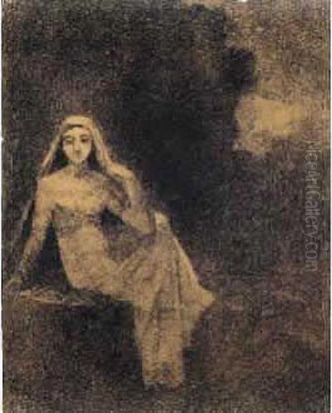 La Reine De Saba Oil Painting by Odilon Redon