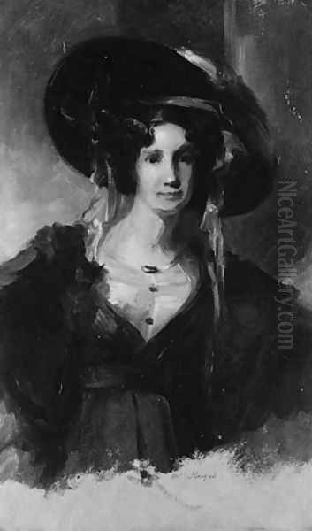 Mrs. Huges Oil Painting by Thomas Sully