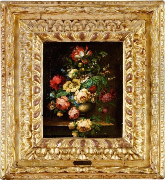 Blomsterstilleben Oil Painting by Pierre-Joseph Redoute