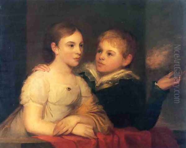 The Brinton Children Oil Painting by Thomas Sully