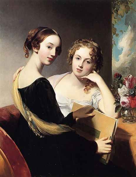 Portrait of Misses Mary and Emily McEuen Oil Painting by Thomas Sully