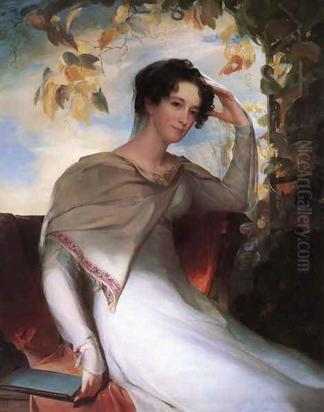 Mrs. James Gibson (Elizabeth Bordley) Oil Painting by Thomas Sully