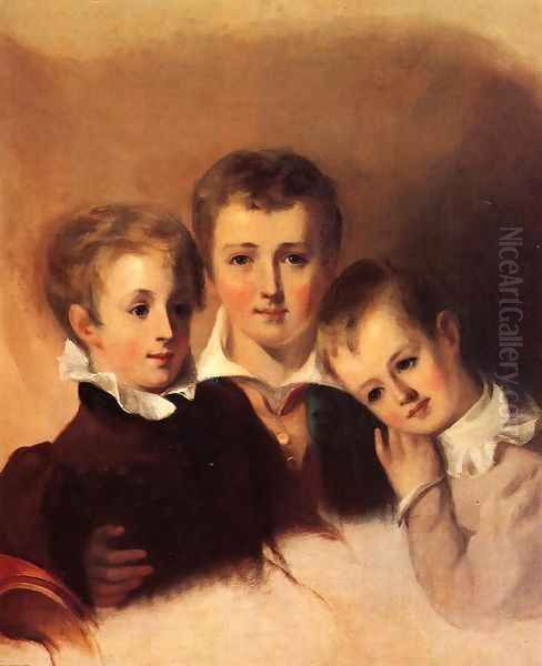 Portrait of the Howell Boys Oil Painting by Thomas Sully