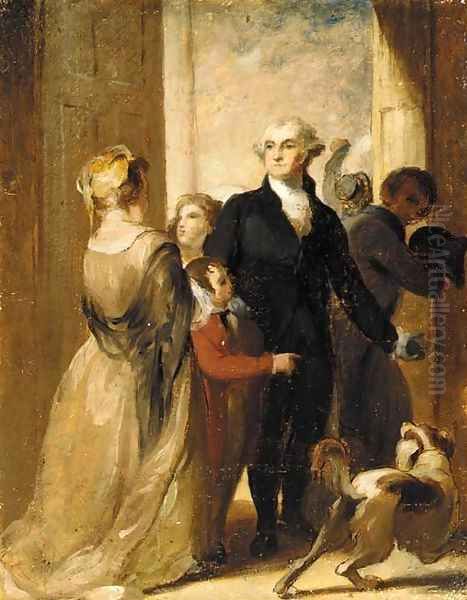 Washington Family Oil Painting by Thomas Sully