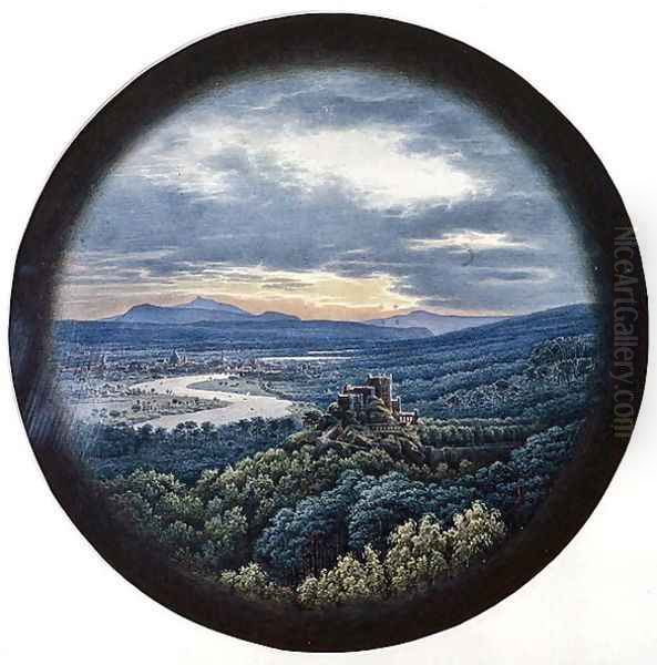 View of Dresden Oil Painting by Karl Friedrich Schinkel