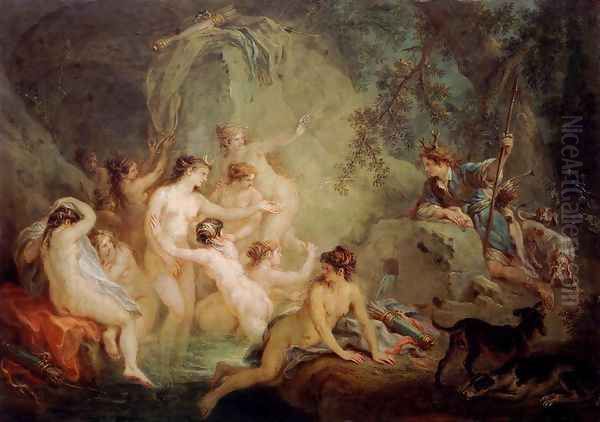 Diana and Actaeon 1785 Oil Painting by Martin Johann Schmidt