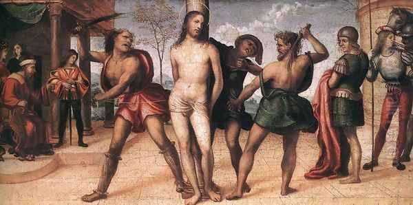 Flagellation Of Christ 1510 Oil Painting by Il Sodoma (Giovanni Antonio Bazzi)