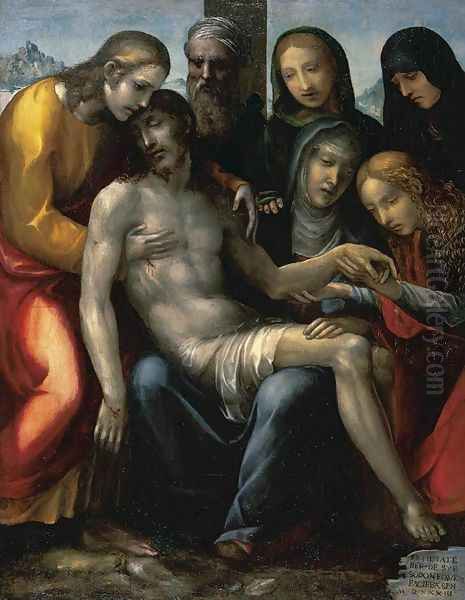 Pietà Oil Painting by Il Sodoma (Giovanni Antonio Bazzi)