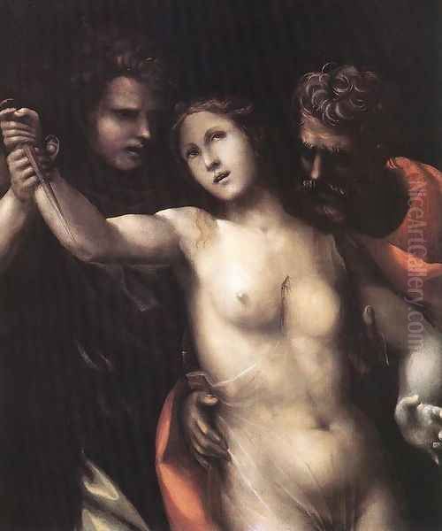 The Death Of Lucretia 1513 Oil Painting by Il Sodoma (Giovanni Antonio Bazzi)