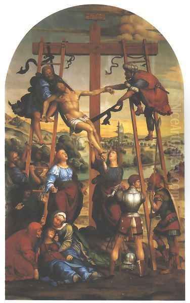 Descent from the Cross Oil Painting by Il Sodoma (Giovanni Antonio Bazzi)