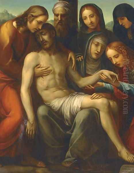 The Lamentation Oil Painting by Il Sodoma (Giovanni Antonio Bazzi)