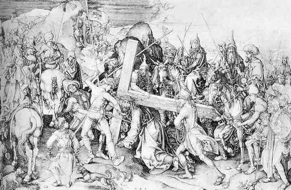 Christ Carrying the Cross 1475-80 Oil Painting by Martin Schongauer