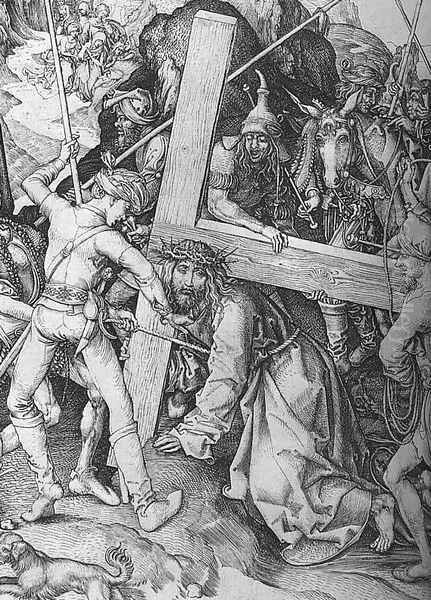 The Road to Calvary (detail) Oil Painting by Martin Schongauer