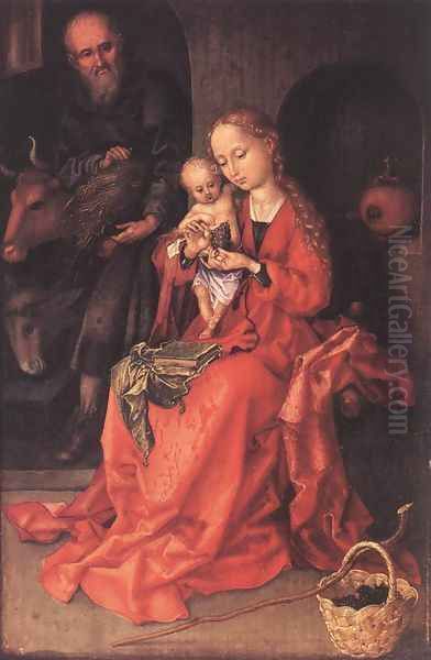 The Holy Family 1475-80 Oil Painting by Martin Schongauer