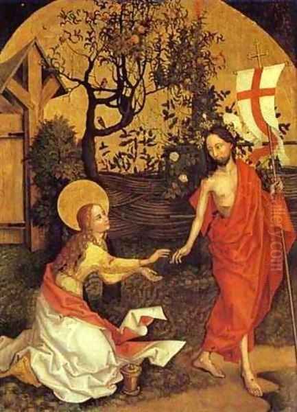 Noli Me Tangere Detail Oil Painting by Martin Schongauer