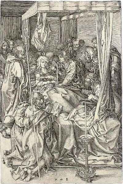 The Death of the Virgin Oil Painting by Martin Schongauer