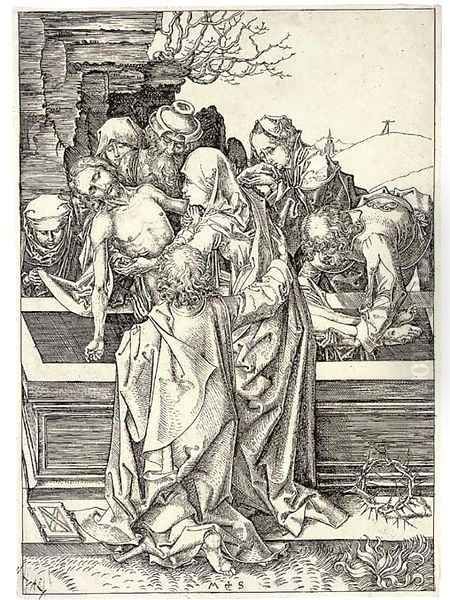 The Entombment Oil Painting by Martin Schongauer