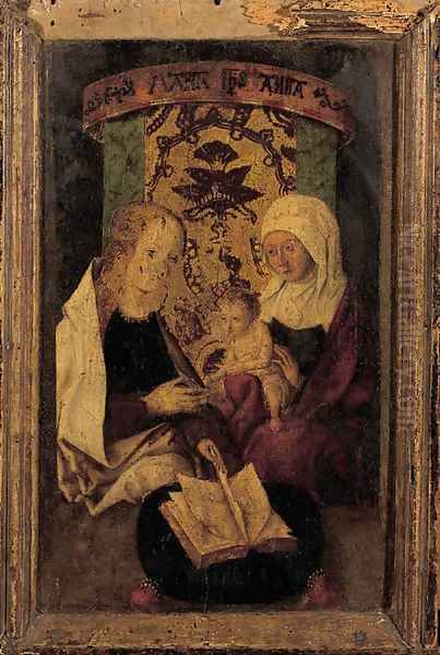 The Madonna and Child with Saint Anne Oil Painting by Martin Schongauer